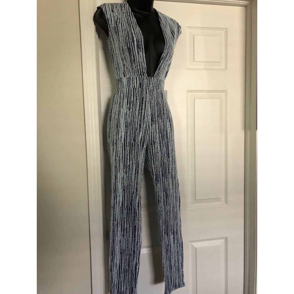 Deep-V Neckline Jumpsuit